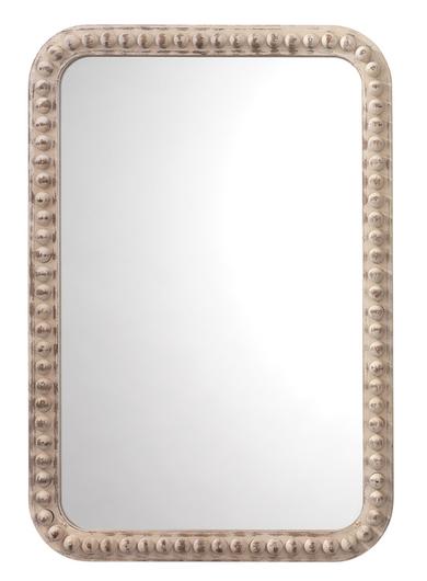 Rectangle Audrey Wall Mirror, White Washed Wood by Jamie Young