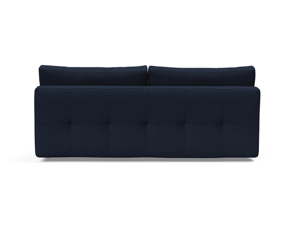 SUPREMAX D.E.L. SLEEPER SOFA in MIXED DANCE BLUE FABRIC WITH Chrome legs 528 by INNOVATION USA