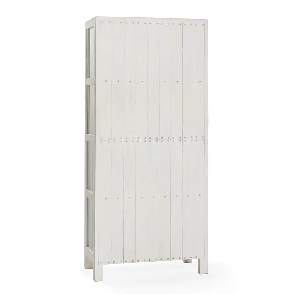 Milroy Reclaimed Pine Tall Cabinet Antique White by Classic Home