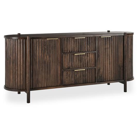 Redford Mango Wood 2Dr 3Dwr Cabinet Bark Brown by Classic Home