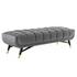 Scholar 60" Performance Velvet Bench In Gray by Modway Furniture