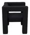 Felix Mixed Lumber Frame Chair in Black Cotton by Noir Furniture