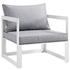 Tyche Outdoor Patio Armchair In White Gray by Modway Furniture