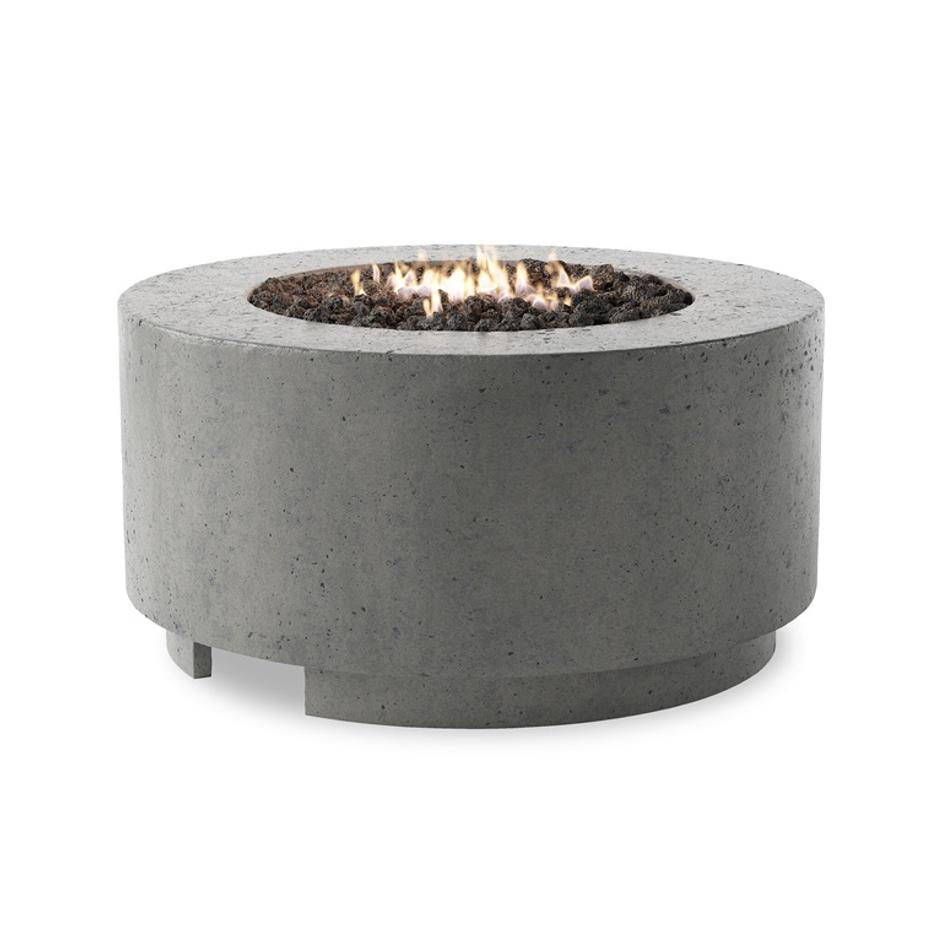 Damian Outdoor Fire Table In Pewter Concrete by Four Hands
