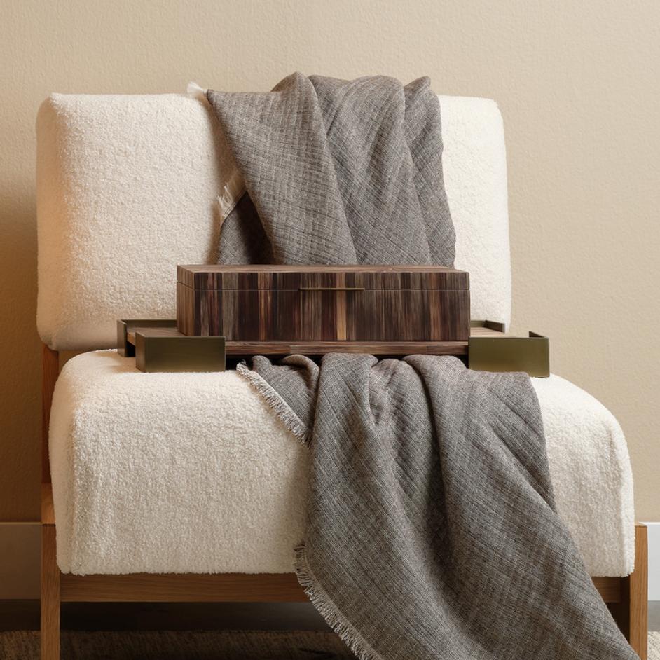 Palm Marquetry Decorative Box by Jamie Young