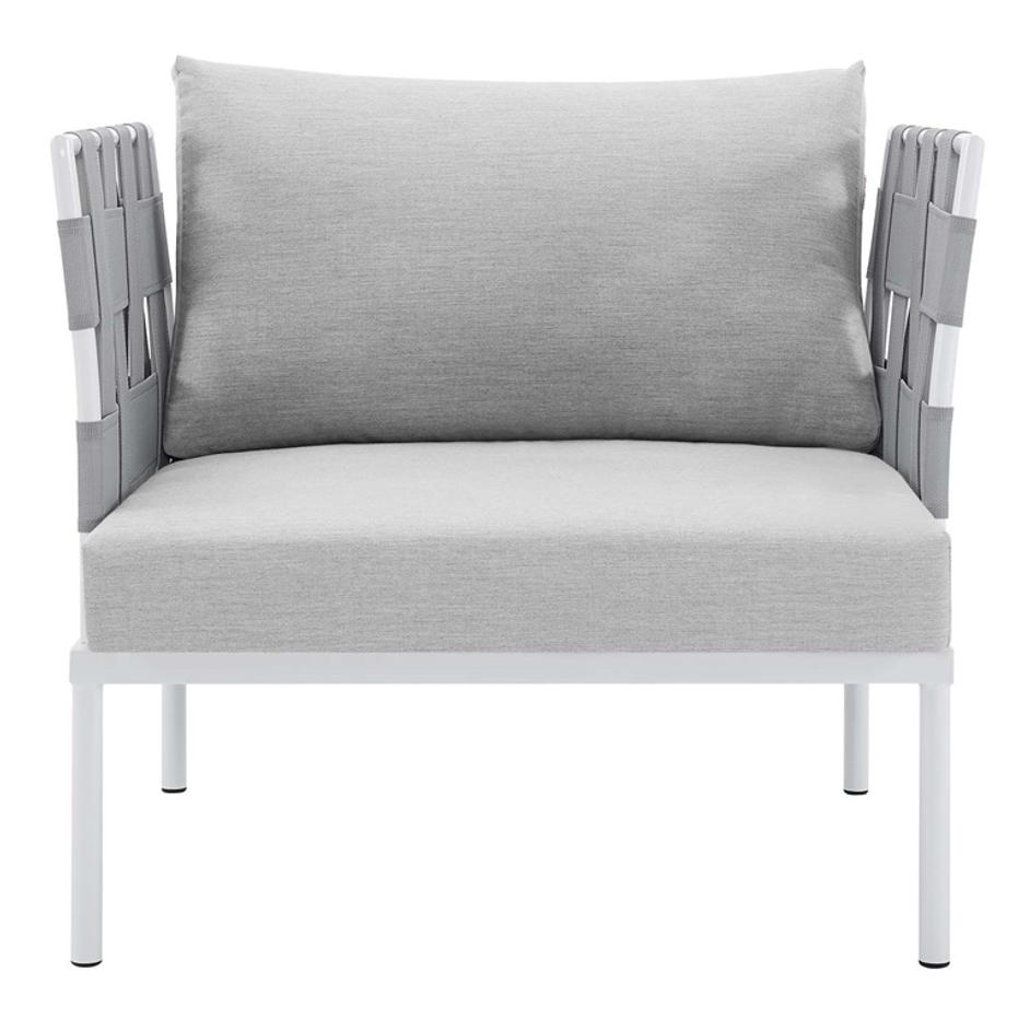 Concord Sunbrella® Outdoor Patio Aluminum Armchair In Gray Gray by Modway Furniture