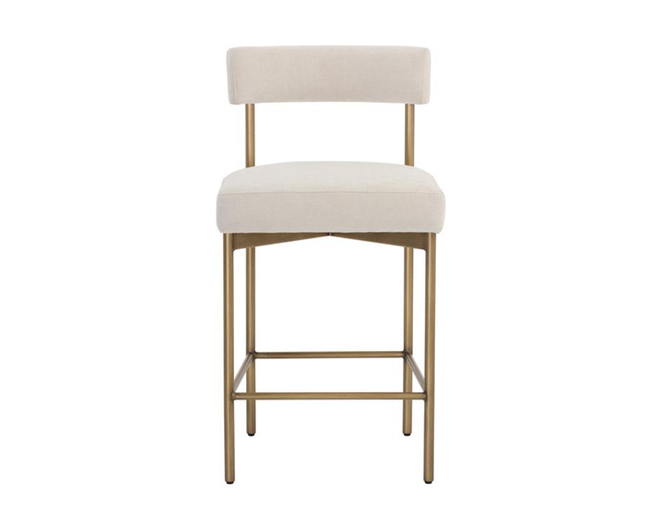 SENECA COUNTER STOOL - ANTIQUE BRASS - DANNY IVORY by Sunpan