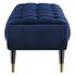 Scholar 47.5" Performance Velvet Bench In Midnight Blue by Modway Furniture
