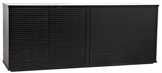 Smith 4 Door Sideboard, Hand Rubbed Black by Noir Furniture
