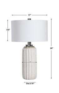 Azariah White Crackle Table Lamp by Uttermost