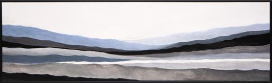 Mystic Landscape - 72" X 22" - Black Floater Frame by Sunpan