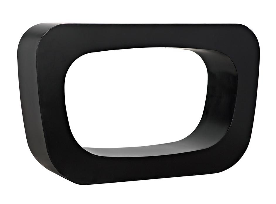 Ponte Console in Matte Black Industrial Steel by Noir Furniture