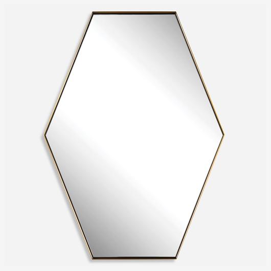 Ankara Brass Hexagon Mirror by Uttermost