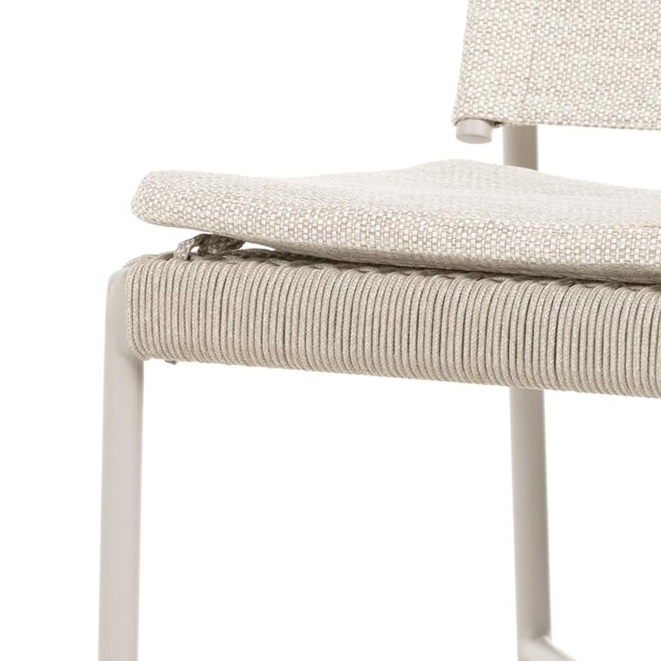 Miller Outdoor Dining Chair In Dove Taupe by FOUR HANDS