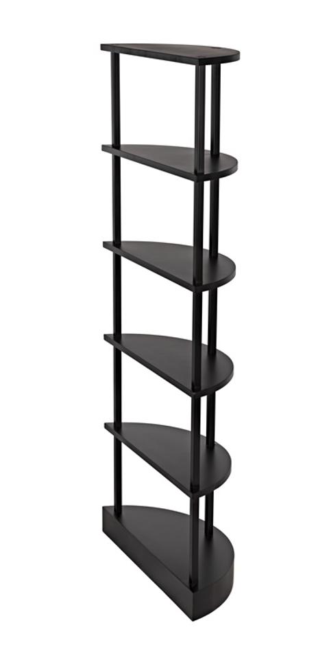 Spago Bookcase, Black Metal by Noir Furniture