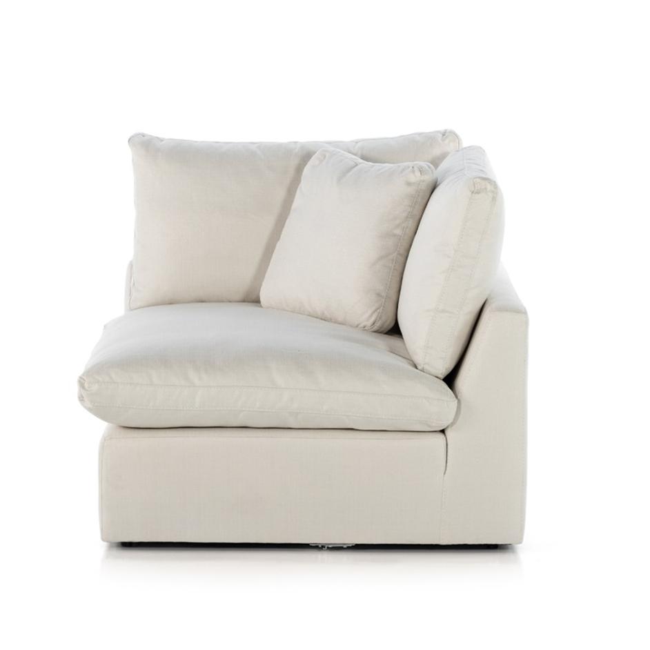 Stevie One Arm/Corner Pc In Anders Ivory by FOUR HANDS