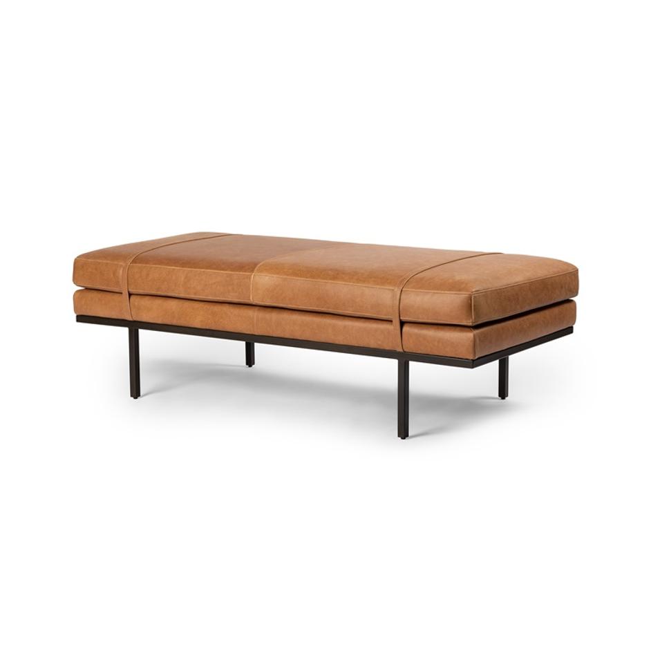 Harris Accent Bench In Palermo Cognac by FOUR HANDS