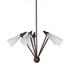 Ludwig Chandelier In Rust-Frosted Glass-Black Cord by Four Hands