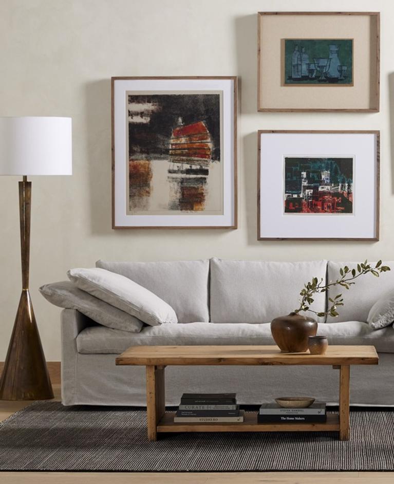 Clement Floor Lamp - Burnt Brass by Four Hands