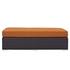 Minerva Outdoor Patio Fabric Rectangle Ottoman In Espresso Orange by Modway Furniture