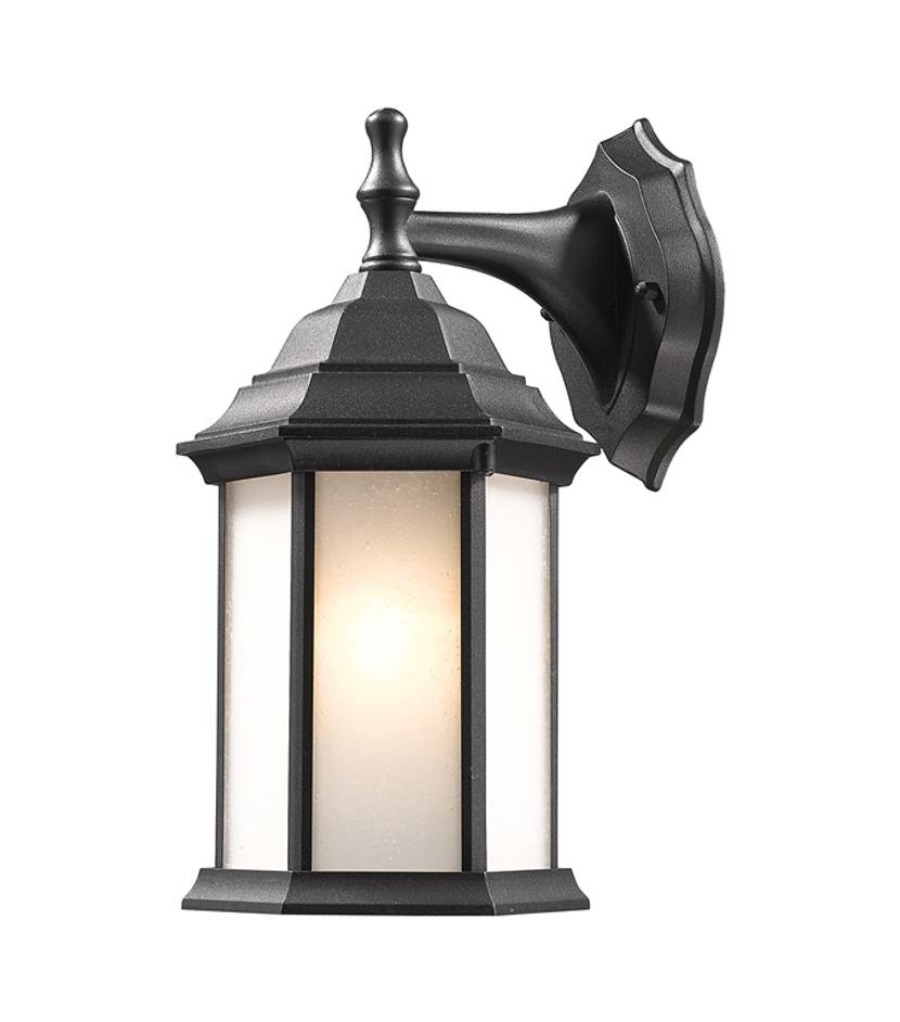 Waterdown 1 Light Outdoor Wall Light in Black Finish by Z-Lite