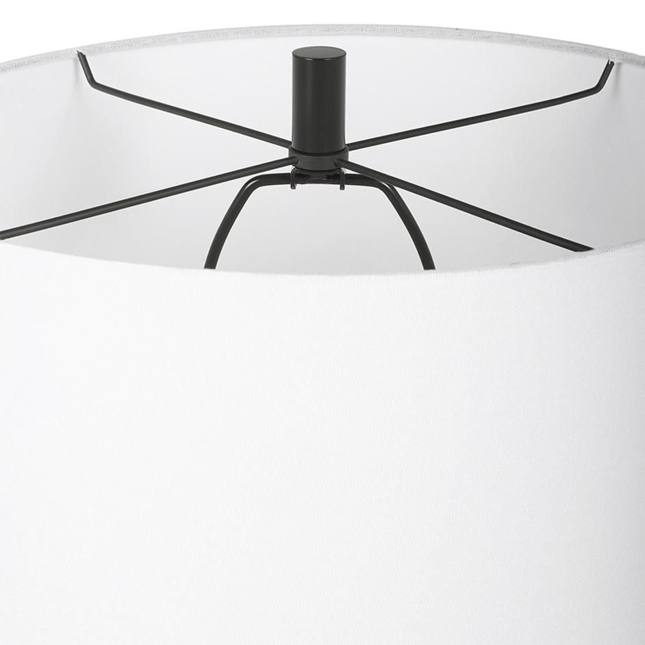 Collar Gloss White Table Lamp by Uttermost