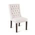 Lara Dining Chair- tufted off-white line-weathered teak by Home Trends & Design