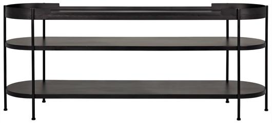 Cassio Console in Matte Black Industrial Steel by Noir Furniture