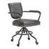 FOSTER SWIVEL DESK CHAIR ONYX BLACK LEATHER by Moes Home