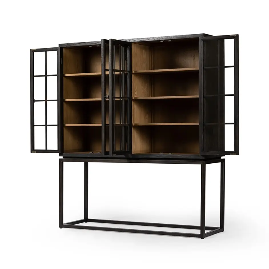 Palmer Cabinet in Charcoal Oak Veneer by FOUR HANDS