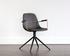 Cassius Swivel Dining Armchair - Slate Tint / Nightfall Black by Sunpan
