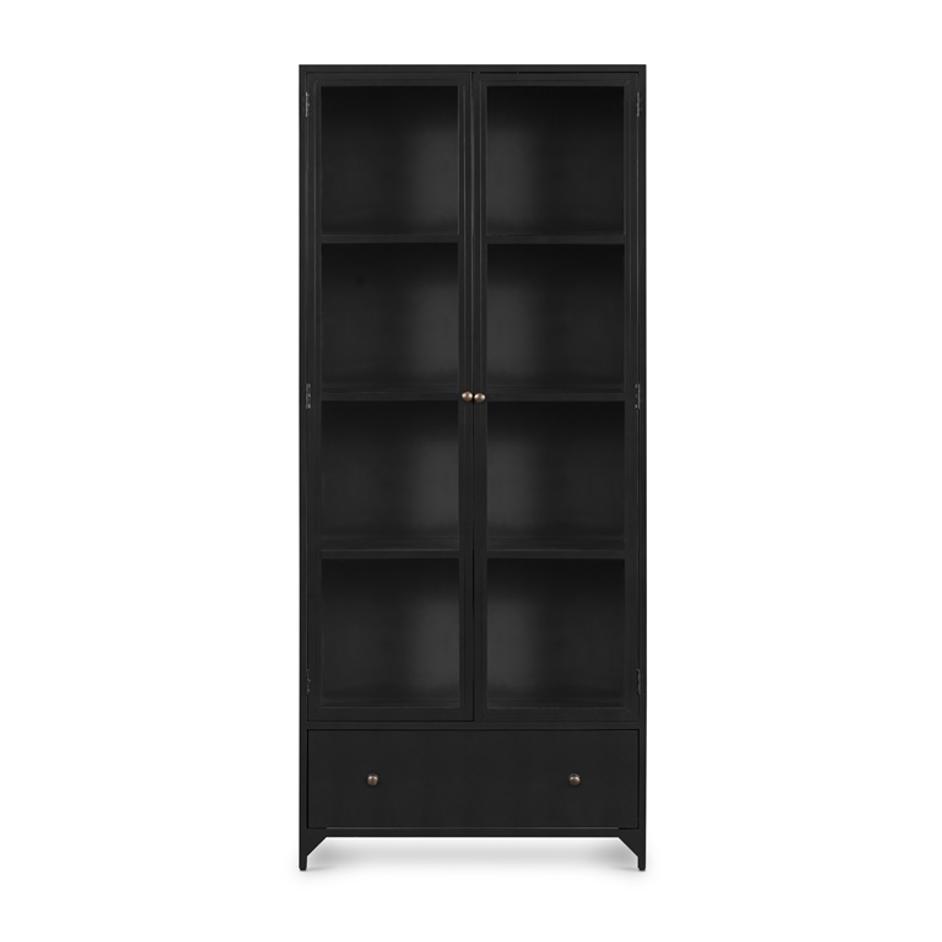 Shadow Box Cabinet In Black by FOUR HANDS