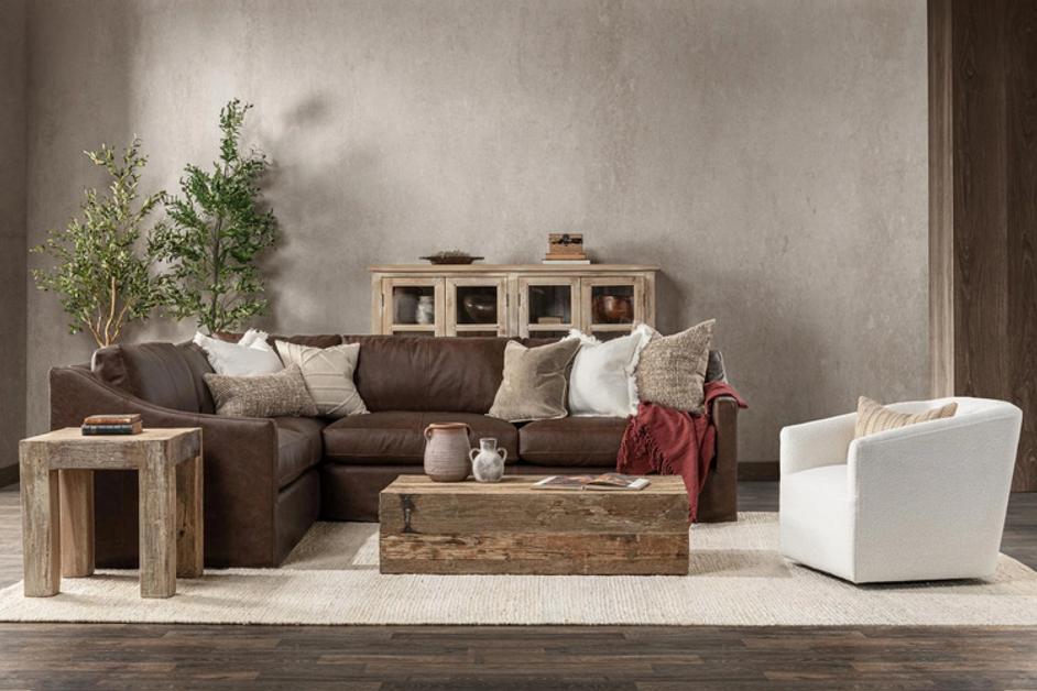 Kipton Leather Sectional El Paso by Classic Home