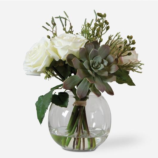 Belmonte Floral Bouquet & Vase by Uttermost