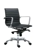 OMEGA SWIVEL OFFICE CHAIR LOW BACK BLACK by Moes Home