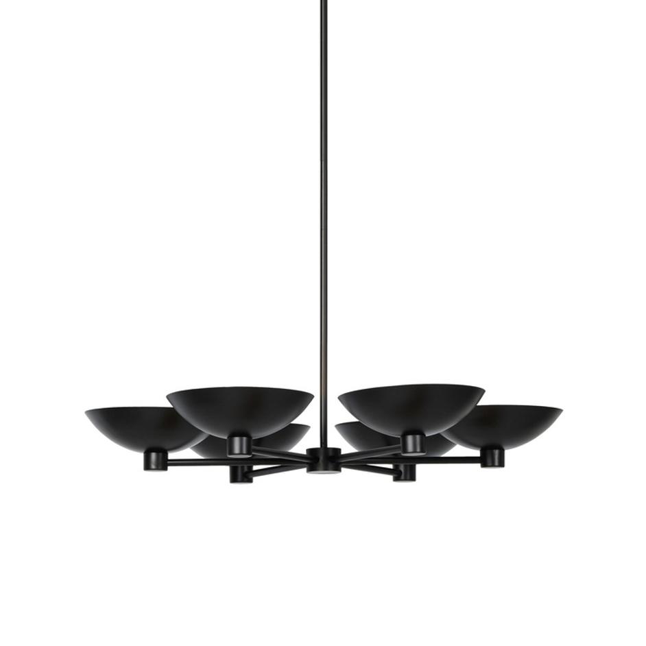 Klaus Chandelier In Jet Black And Aged Brass Iron by Four Hands