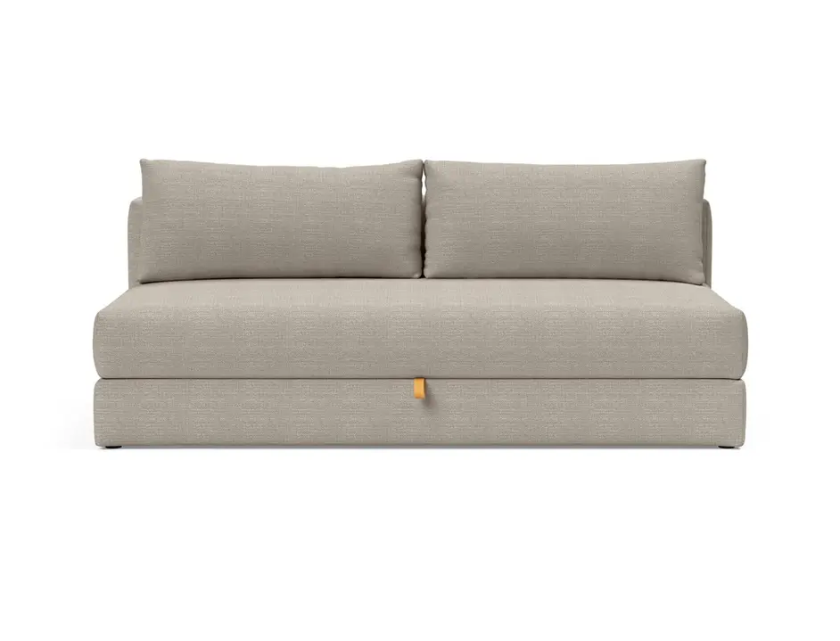 OSVALD FULL SOFABED in KENYA GRAVEL FABRIC WITH Black steel LEGS 579 by INNOVATION USA