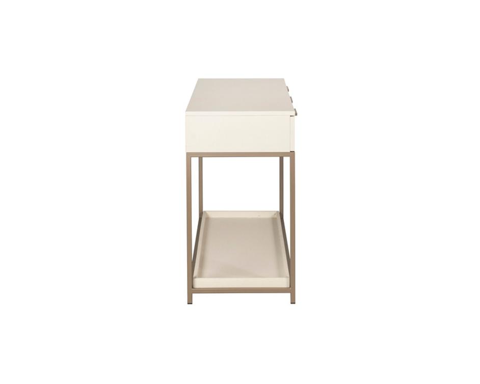 REBEL CONSOLE TABLE WITH DRAWERS - CHAMPAGNE GOLD - CREAM by Sunpan