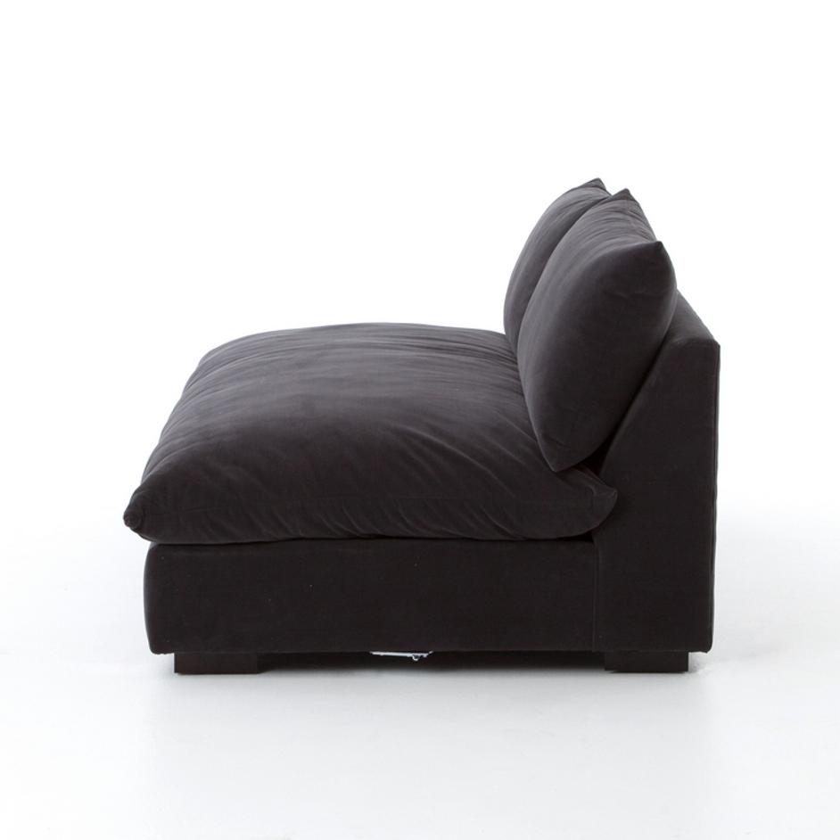 Grant Armless Sofa-Henry Charcoal by FOUR HANDS