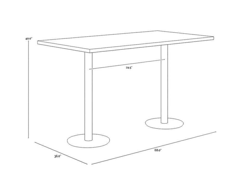 CORINA BAR TABLE by Sunpan