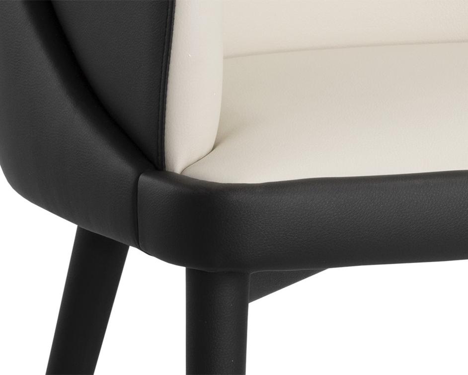 Hagan Dining Armchair - Dillon Cream / Dillon Black by Sunpan