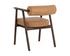 SOVA DINING ARMCHAIR - ANTIQUE BROWN - SAHARA CAMEL LEATHER by Sunpan