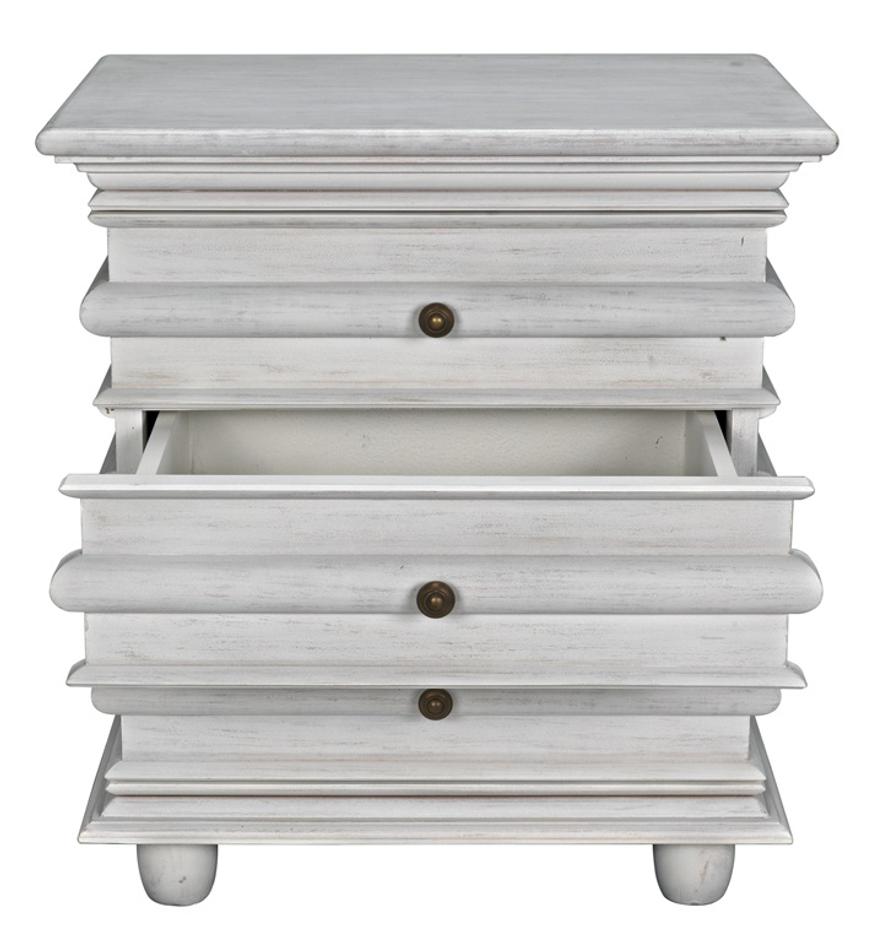 Ascona Side Table, White Wash by Noir Furniture