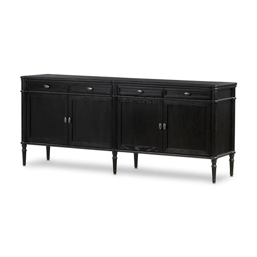 Toulouse Sideboard In Distressed Black Oak by FOUR HANDS