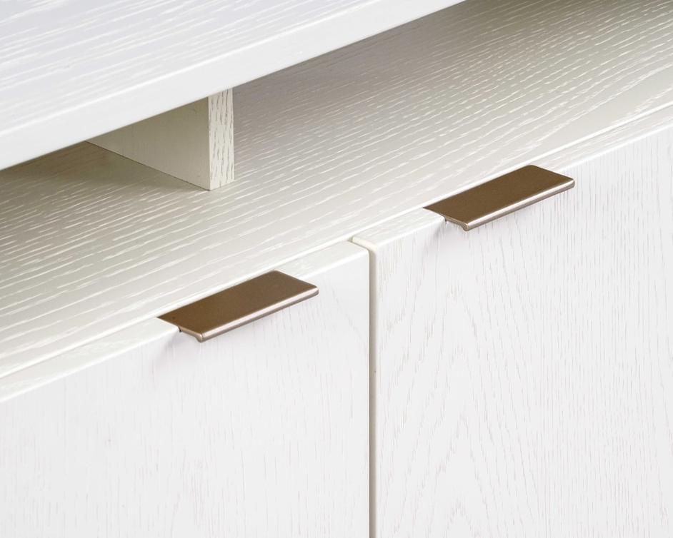 Ambrose Modular Media Stand - Champagne Gold - Cream by Sunpan