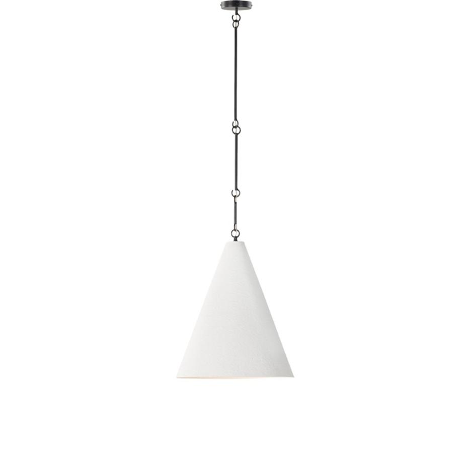 Grazia Pendant - Matte White Plaster by Four Hands