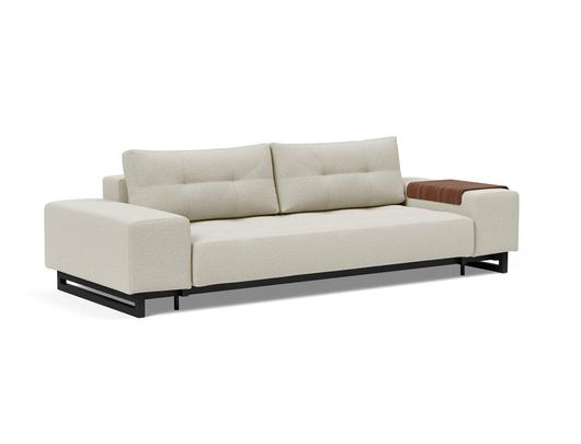 GRAND D.E.L. SLEEPER SOFA in MIXED DANCE NATURAL FABRIC WITH Black wood LEGS 527 by INNOVATION USA