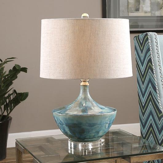 Chasida Blue Ceramic Lamp by Uttermost