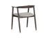JEREMY DINING ARMCHAIR - DARK BROWN - BELFAST HEATHER GREY by Sunpan
