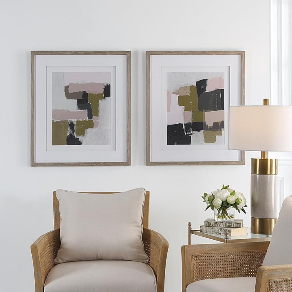 Color Block Framed Prints, Set/2 by Uttermost